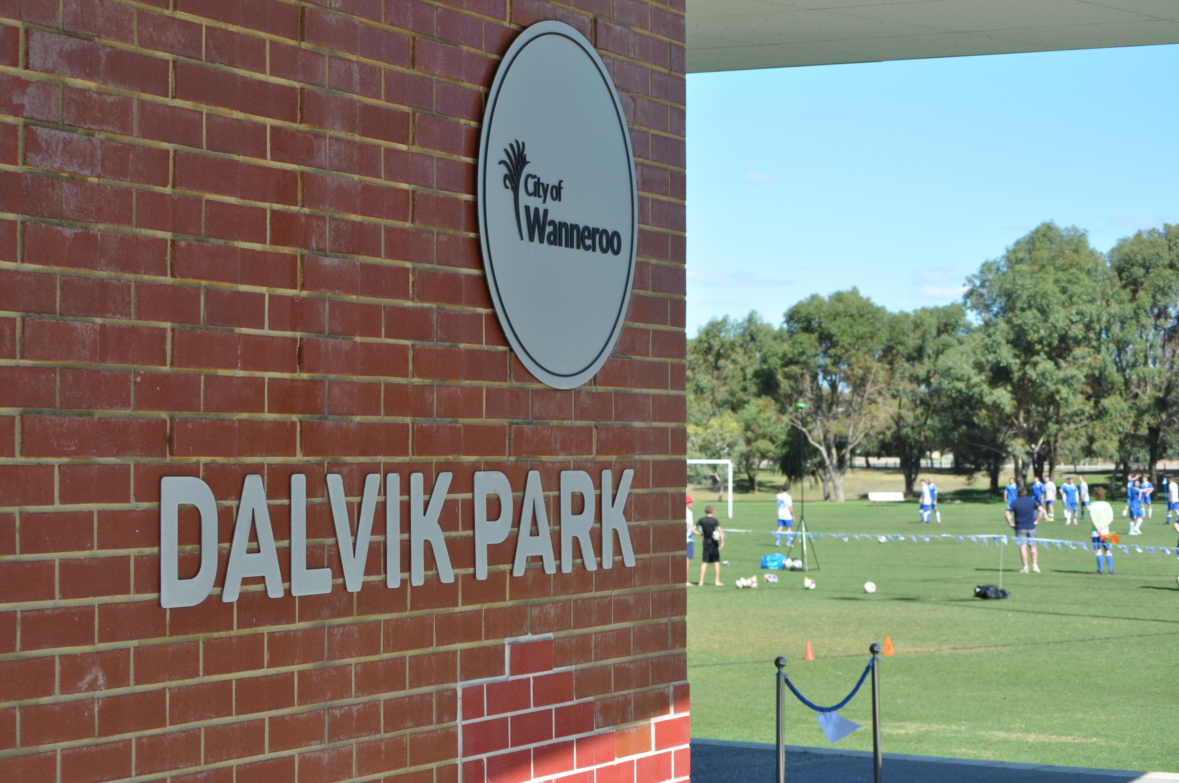 Mindarie FC Banner dalvik park sign